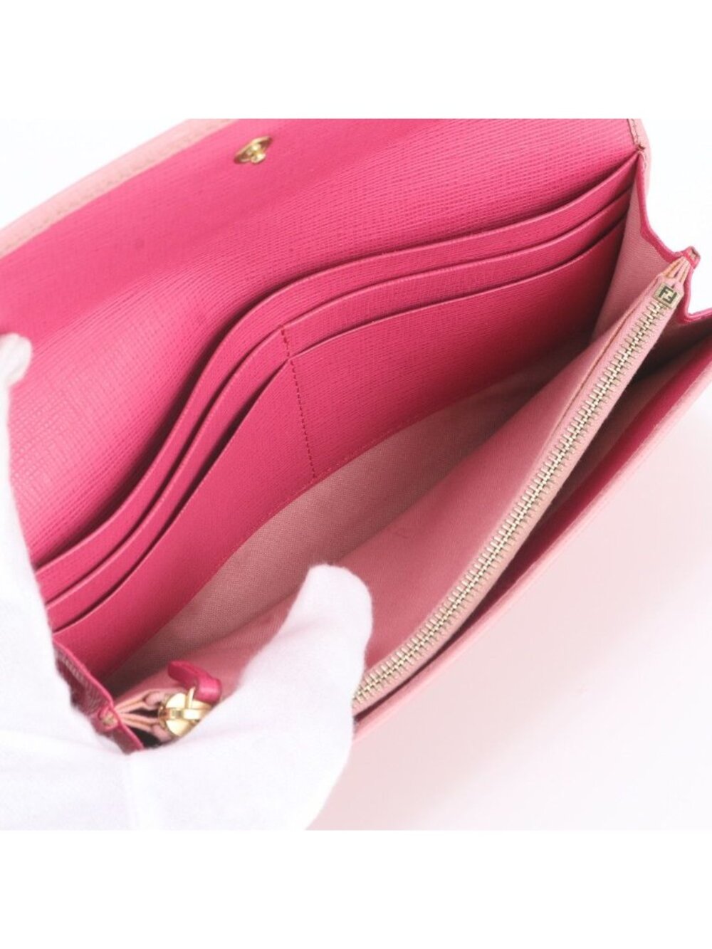 Fendi Simply Wallet Leather Long Gold - Picture 7 of 13